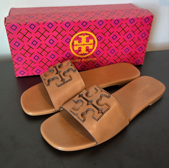 Tory Burch Ines Flat SlideTan Sz. 9 - Picture 1 of 5